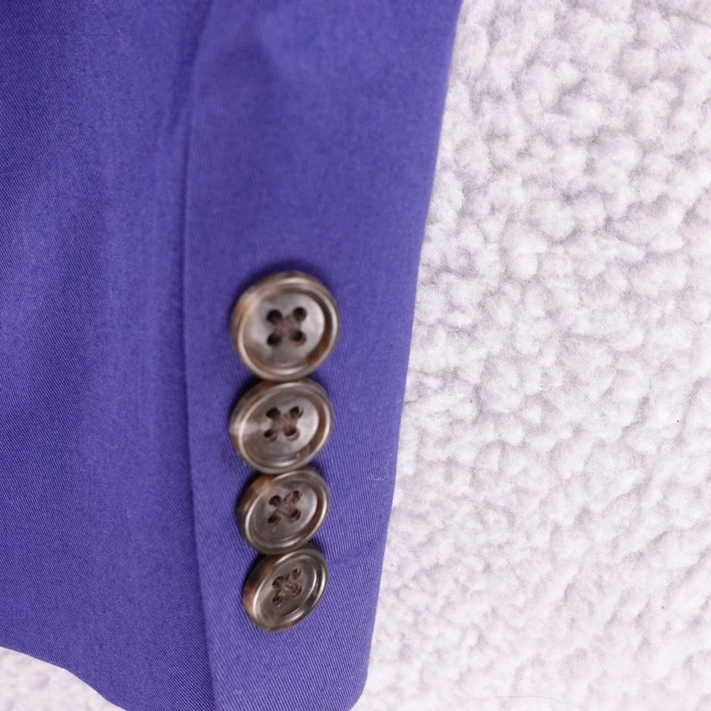 Bonobos Mens 40R Slim Fit Blazer Blue Italian Emmetex Cotton Stretch Sport Coat